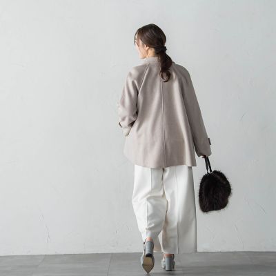 カシミヤ混ライトリバーショートコート | LAUTREAMONT (Women)/ロート