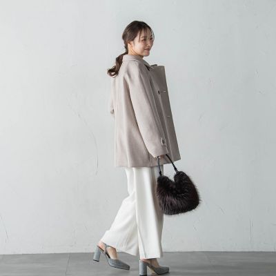 カシミヤ混ライトリバーショートコート | LAUTREAMONT (Women)/ロート
