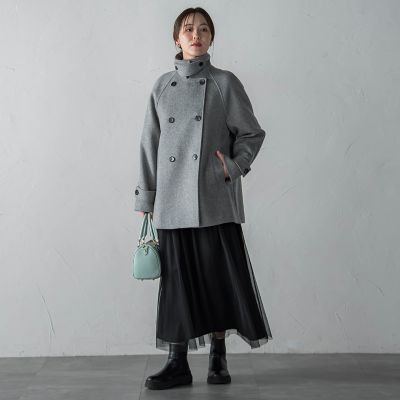 カシミヤ混ライトリバーショートコート | LAUTREAMONT (Women)/ロート