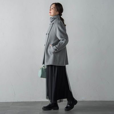 カシミヤ混ライトリバーショートコート | LAUTREAMONT (Women)/ロート
