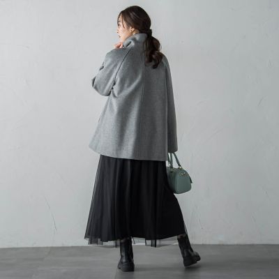 カシミヤ混ライトリバーショートコート | LAUTREAMONT (Women)/ロート