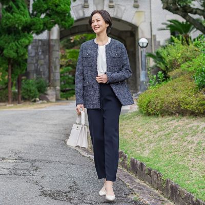 ストレッチツィードミドルジャケット | LAUTREAMONT (Women)/ロート