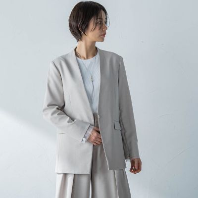 ＲＥＮＵノーカラージャケット≪洗える／Ｌサイズあり≫
