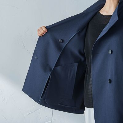 防シワハーフトレンチコート≪洗える≫≪撥水≫