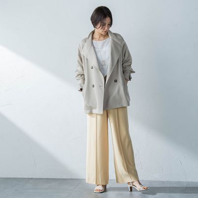 防シワハーフトレンチコート≪洗える≫≪撥水≫