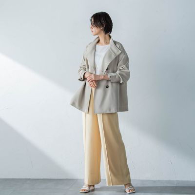 防シワハーフトレンチコート≪洗える≫≪撥水≫