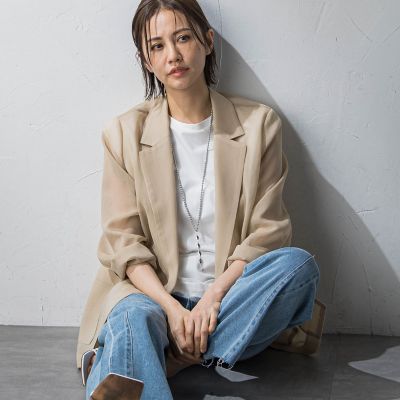 ＜LAUTREAMONT (Women)＞【ＷＥＢ＆一部店舗限定】ソフトオーガンジーダブルジャケット≪洗濯機で洗える≫