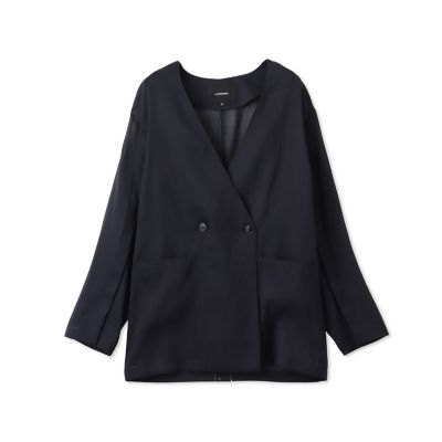 WEB＆一部店舗限定】麻調シアーノーカラージャケット≪洗濯機