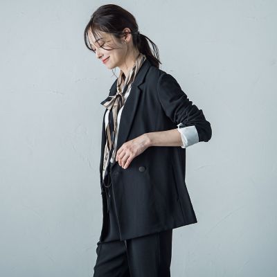 ジョーゼットテーラードジャケット≪手洗い可能≫