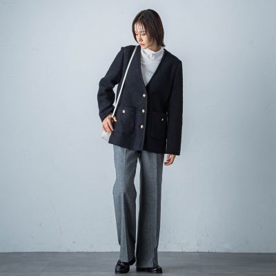 メタルボタンスライバージャケット