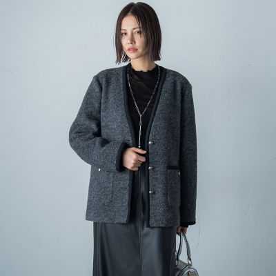 メタルボタンスライバージャケット