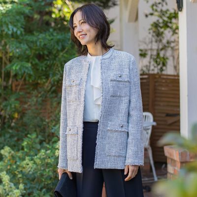 LAUTREAMONT (Women)/ロートレアモン ストレッチツィードジャケット 21ホワイトケイ コート・ジャケット【三越伊勢丹/公式】