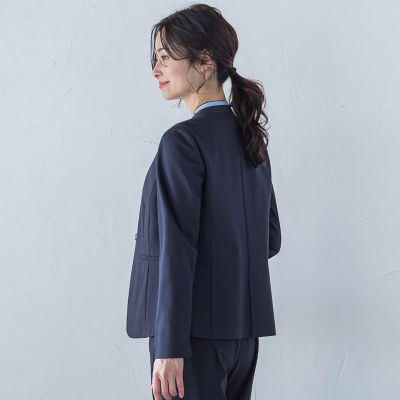 コンフォートノーカラージャケット≪洗濯機で洗える／セットアップ対応≫