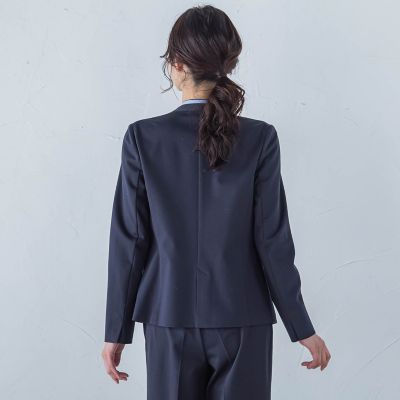 コンフォートノーカラージャケット≪洗濯機で洗える／セットアップ対応≫