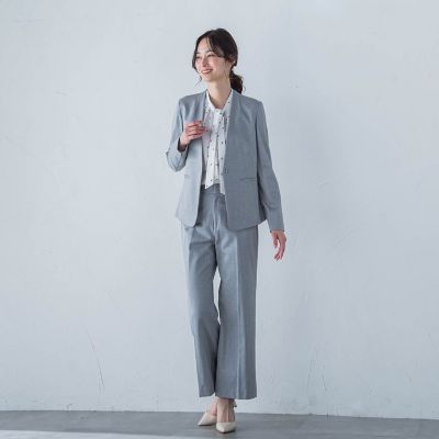 コンフォートノーカラージャケット≪洗濯機で洗える／セットアップ対応≫