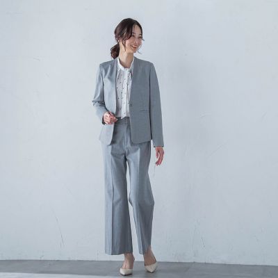 コンフォートノーカラージャケット≪洗濯機で洗える／セットアップ対応≫