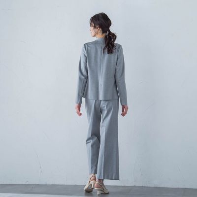 コンフォートノーカラージャケット≪洗濯機で洗える／セットアップ対応≫