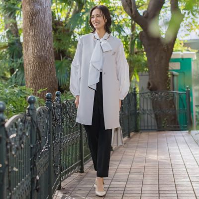クリーンシンプルロングジレ≪手洗い可能≫