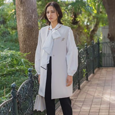 クリーンシンプルロングジレ≪手洗い可能≫