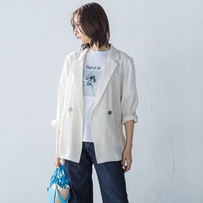 ＜LAUTREAMONT (Women)＞ライトシアージャケット≪手洗い可能≫