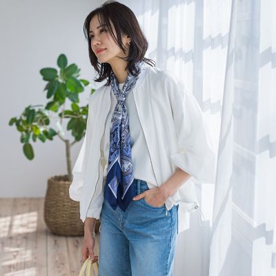 ＜LAUTREAMONT (Women)＞シアージップブルゾン≪洗濯機で洗える≫
