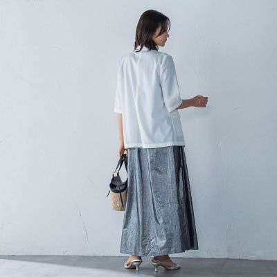 ハーフスリーブストレッチジャケット≪手洗い可能≫