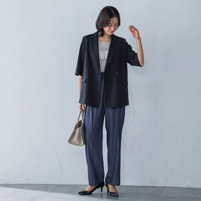 ハーフスリーブストレッチジャケット≪手洗い可能≫
