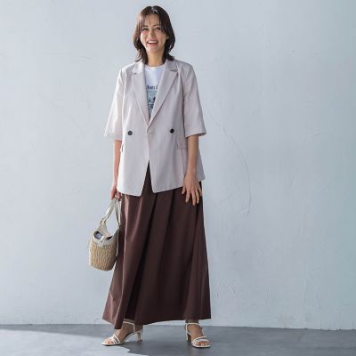 ハーフスリーブストレッチジャケット≪手洗い可能≫