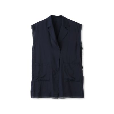 【ＷＥＢ限定】フィブリルタフタロングジレ　≪手洗い可能≫