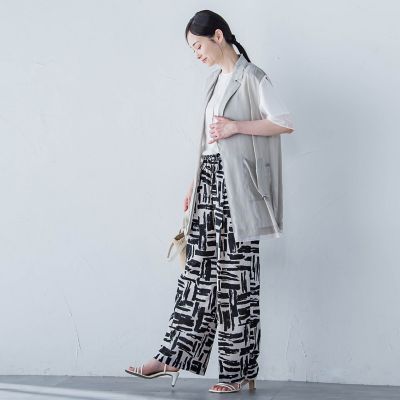 【ＷＥＢ限定】フィブリルタフタロングジレ　≪手洗い可能≫