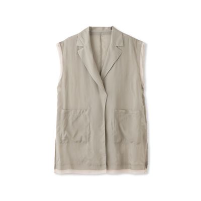 【ＷＥＢ限定】フィブリルタフタロングジレ　≪手洗い可能≫