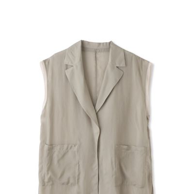 【ＷＥＢ限定】フィブリルタフタロングジレ　≪手洗い可能≫