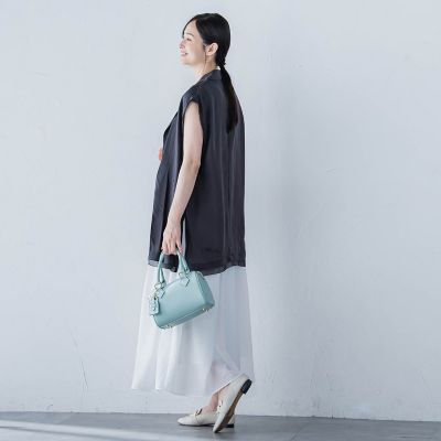 【ＷＥＢ限定】フィブリルタフタロングジレ　≪手洗い可能≫