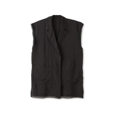 【ＷＥＢ限定】フィブリルタフタロングジレ　≪手洗い可能≫