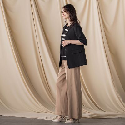 トリッカースラブハーフスリーブジャケット≪手洗い可能・防シワ・UV