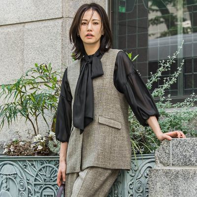 ＜LAUTREAMONT (Women)＞トリッカースラブＶカラージレ≪手洗い可能・防シワ・ＵＶ≫