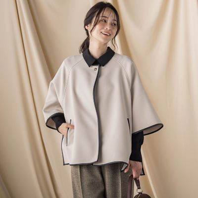 ＜LAUTREAMONT (Women)＞ライトポンチョジャケット　≪手洗い可能≫