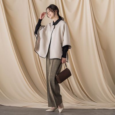 美品＊ロートレアモン ケープコート 38 グレー ポンチョ 日本製 洗える 美品＊ロートレアモン ケープコート 38 グレー ポンチョ 日本製