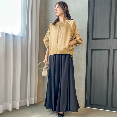 美品 SPORTMAX シルク100% ライトブルゾン 春夏 薄手 ゆったり サテンジップブルゾン≪手洗い可能≫ | LAUTREAMONT (Women)/ロート