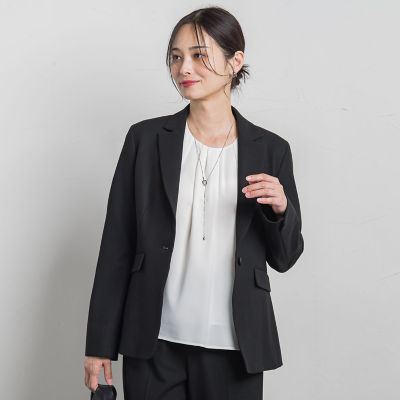 LAUTREAMONT (Women)/ロートレアモン 両面起毛テーラードジャケット&#8810;洗える/セットアップ対応&#8811; 04ブラック コート・ジャケット【三越伊勢丹/公式】