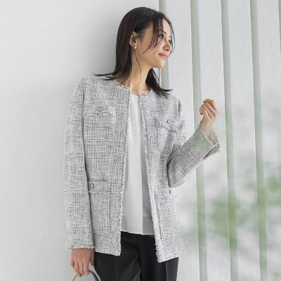 【美品】Mystrada ツイードミドルジャケット Mystrada（マイストラーダ）の「ツィードミドルジャケット（その他