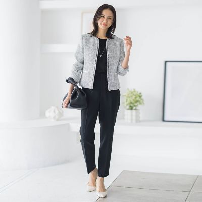 新品未使用ロートレアモン　受注会限定　ツイードジャケット　ブラック ストレッチツィードジャケット | LAUTREAMONT（ロートレアモン