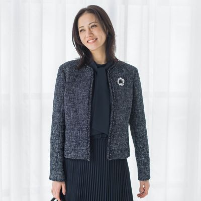 新品未使用ロートレアモン　受注会限定　ツイードジャケット　ブラック WEB限定 13号】ストレッチツイードジャケット | LAUTREAMONT