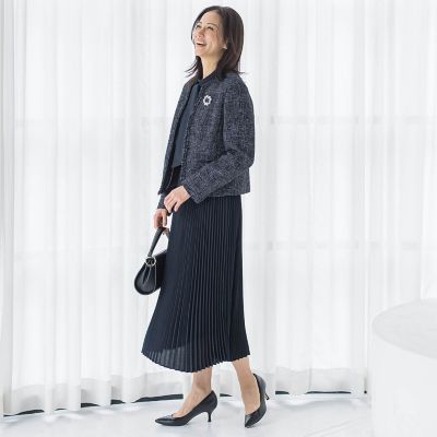 新品未使用ロートレアモン　受注会限定　ツイードジャケット　ブラック WEB限定 13号】ストレッチツイードジャケット | LAUTREAMONT