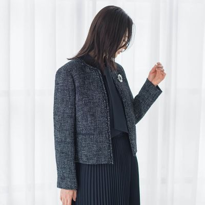 新品未使用ロートレアモン　受注会限定　ツイードジャケット　ブラック WEB限定 13号】ストレッチツイードジャケット | LAUTREAMONT