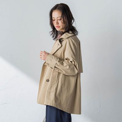 ラク軽トレンチ】ラグランスリーブジャケット≪撥水／手洗い