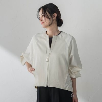 サテンジップブルゾン≪手洗い≫ | LAUTREAMONT (Women)/ロート