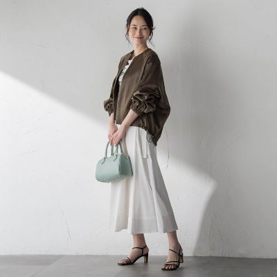 ＜LAUTREAMONT (Women)＞サテンジップブルゾン≪手洗い≫