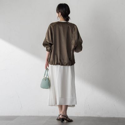 サテンジップブルゾン≪手洗い≫ | LAUTREAMONT (Women)/ロート