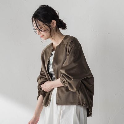 サテンジップブルゾン≪手洗い≫ | LAUTREAMONT (Women)/ロート